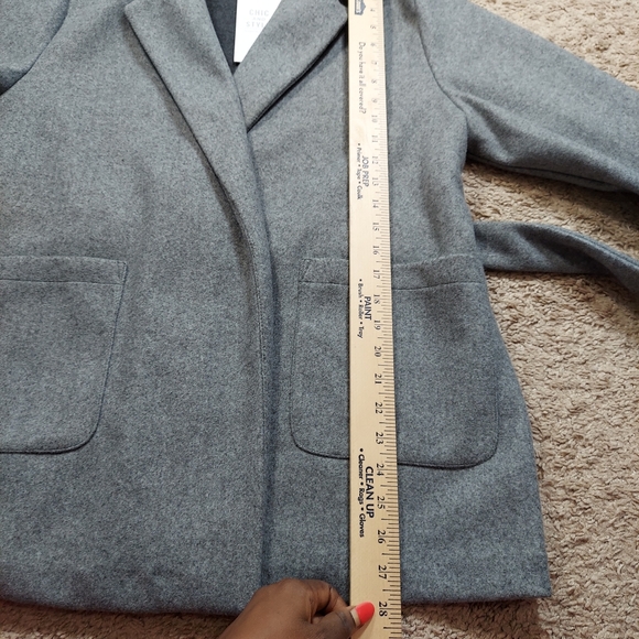 NWT double breasted Belted Jacket Coat grey Small / Medium Runs big - Picture 4 of 7